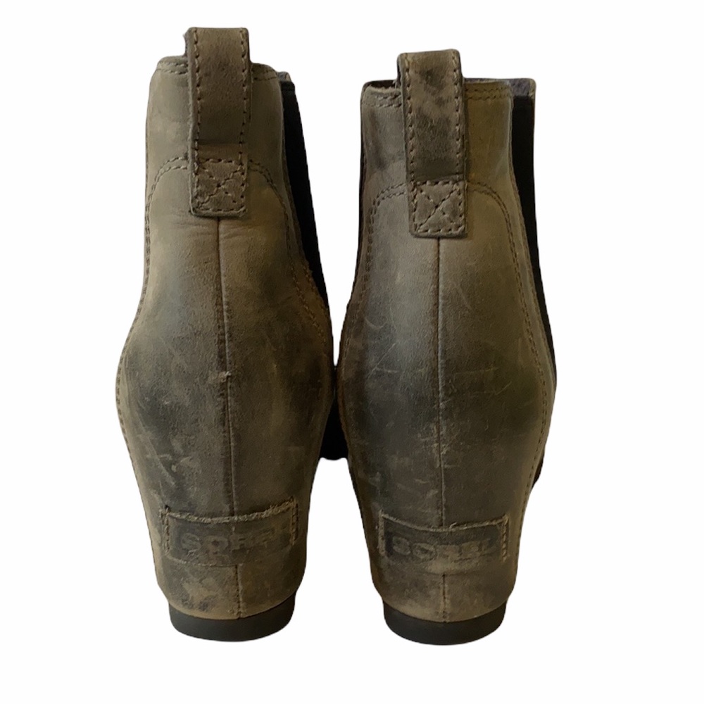 Sorel Lea Wedge Boot Nl 2074 Green 6.5 Ankle - image 4